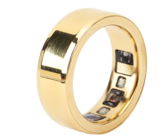 Bague connectée dorée 