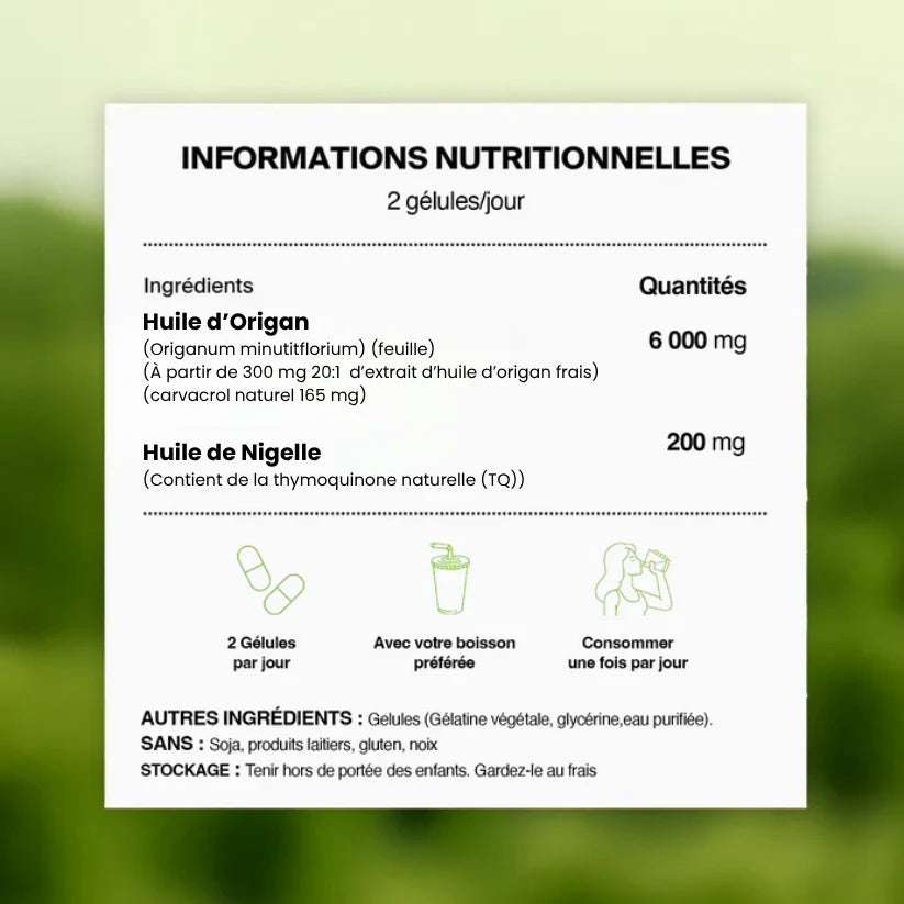 Gélules d’huile d’origan